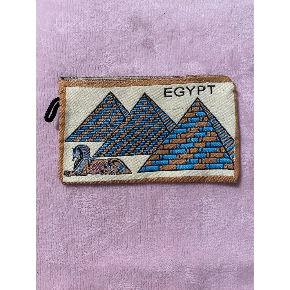 The 3 Egypt Pyramids Cosmetic,Coin,Money,Jewelry Zipper Bag 6